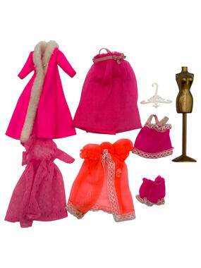 Vintage Dawn Doll Topper Clothes Lot of 8 Wrap In The Night Midnight Lace Robe
